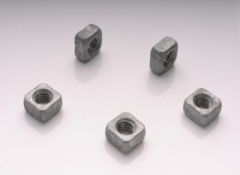 Square nuts hot-dip galvanized