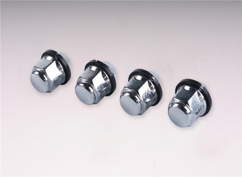 Wheel nuts with nylon ring